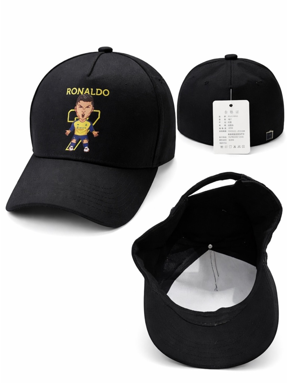 Black Kids Ronaldo Soccer ⚽ Footballer Cap Hat